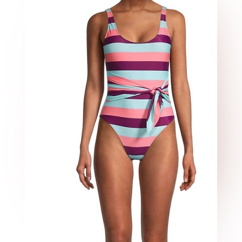 TANYA TAYLOR Daphne Striped One-Piece Swimsuit NWT Size 1X